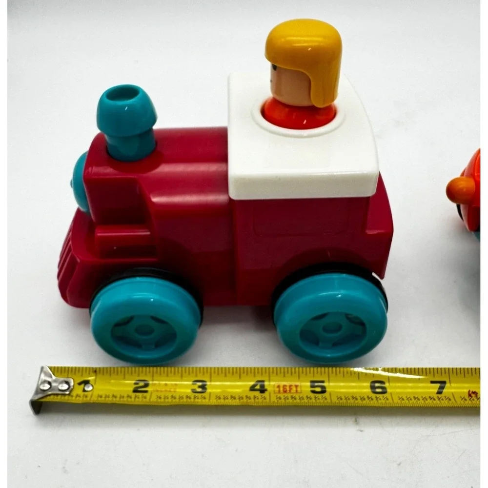 BATTAT Push & Go Airplane & Train Toy Vehicles Set Toddlers Pull‎ & Go